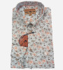 Chemise manches longues à motifs fleuris orange et marron Homme Bande Originale