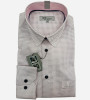 Chemise à motifs fantaisie bleu Navy et rose coupe confort. Homme. Bande Originale