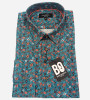 Chemise manches longues imprimé fleurs orange et bleu homme Bande Originale