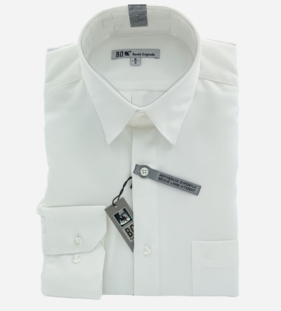 Chemise micro-fibre blanche manches longues homme Bande Originale