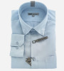 Chemise micro-fibre bleu ciel manches longues homme Bande Originale