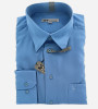 Chemise micro-fibre bleue manches longues homme Bande Originale