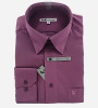 Chemise micro-fibre violette manches longues homme Bande Originale