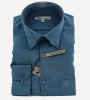 Chemise micro-fibre bleu Gitane manches longues homme Bande Originale