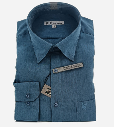 Chemise micro-fibre bleu Gitane manches longues homme Bande Originale