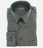 Chemise micro-fibre kaki manches longues homme Bande Originale