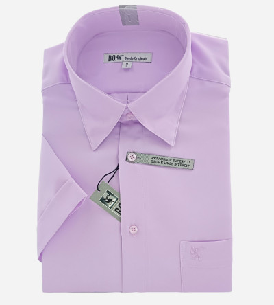 Chemise micro-fibre parme manches courtes homme Bande Originale