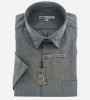 Chemise micro-fibre gris perle manches courtes homme Bande Originale