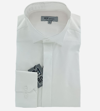 Chemise blanche classique col cassé homme Bande Originale