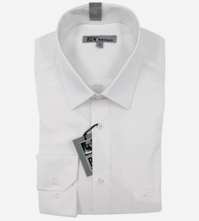 Chemise blanche classique coton mélangé homme Bande Originale