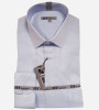 Chemise bleu ciel classique coton mélangé homme Bande Originale