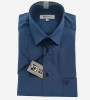Chemise bleu Navy classique coton mélangé homme Bande Originale manches courtes