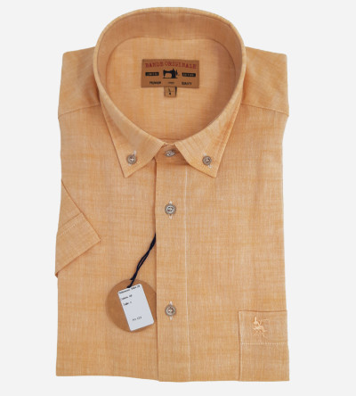 Chemise manches courtes orange chiné homme Bande Originale