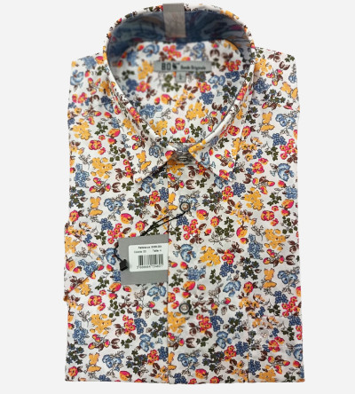 Chemise imprimé fleurs multicolores homme Bande Originale