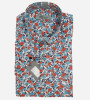 Chemise imprimé fleurs rouge et bleu homme Bande Originale