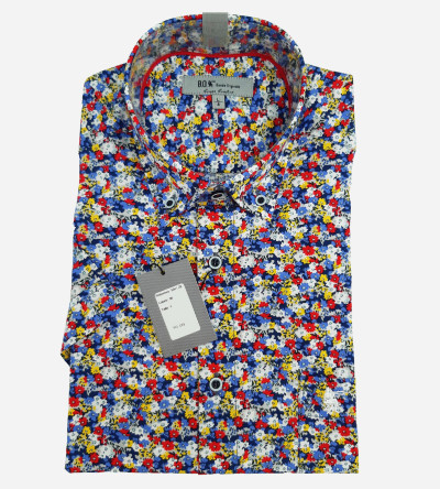 Chemise manches courtes imprimé fleurs multicolores homme Bande Originale