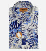 Chemise manches courtes imprimé fleurs tons bleus homme Bande Originale