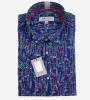 Chemise manches courtes bleue imprimé fantaisie bambous homme Bande Originale
