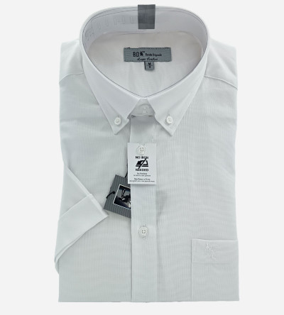 Chemise blanche sans repassage manches courtes homme Bande Originale