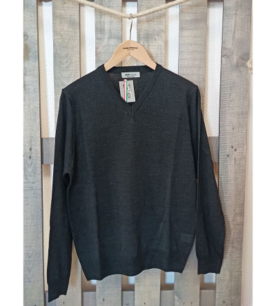Pull col V noir homme Bande Originale