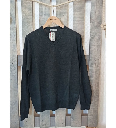 Pull col V anthracite homme Bande Originale
