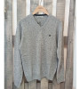 Pull col V gris clair laine mélangée homme Bande Originale