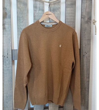 Pull col rond camel laine mélangée homme Bande Originale