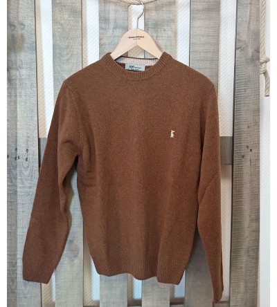 Pull col rond châtaigne laine mélangée homme Bande Originale