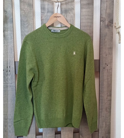 Pull col rond vert clair laine mélangée homme Bande Originale