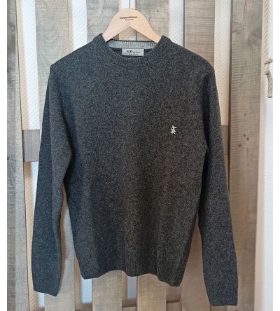 Pull col rond anthracite laine mélangée homme Bande Originale
