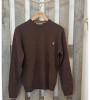 Pull col rond marron laine mélangée homme Bande Originale