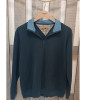 Sweat col zippé bleu Navy en coton mélangé homme Bande Originale