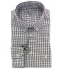 Chemise à carreaux marine et marron homme Bande Originale