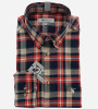 Chemise à carreaux orange et bleu marine homme Bande Originale