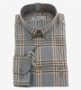 Chemise grise à carreaux marron et bleu homme Bande Originale