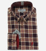 Chemise marron à carreaux bordeaux et beige homme Bande Originale