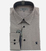 Chemise à motifs fantaisie bleu navy et beige. Homme. Bande Originale
