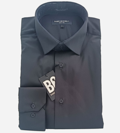 Chemise classique anthracite coupe regular fit homme Bande Originale