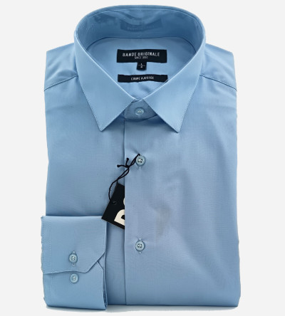 Chemise classique blueu coupe regular fit homme Bande Originale