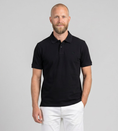 Polo classique manches courtes noir 100% coton Bande Originale