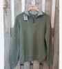 Pull chiné en laine mélangé col camionneur vert d'eau homme Bande Originale