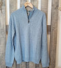 Pull chiné en laine mélangé col camionneur bleu ciel homme Bande Originale