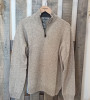 Pull chiné en laine mélangé col camionneur beige clair homme Bande Originale