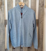 Gilet zippé chiné en laine mélangé col camionneur bleu ciel homme Bande Originale