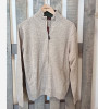 Gilet zippé chiné en laine mélangé col camionneur beige clair homme Bande Originale