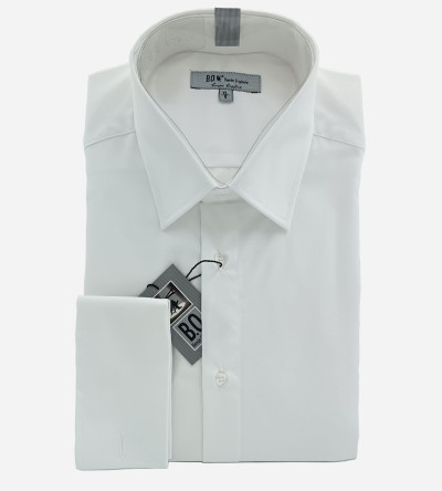 Chemise blanche en popeline de coton homme Bande Originale