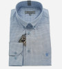 Chemise bleue à motifs fantaisie bleu indigo